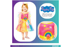 Child Costume Peppa Rainbow Dress Age 2-3 Years