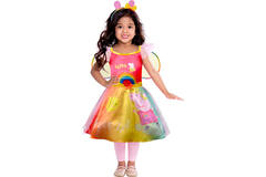 Child Costume Peppa Rainbow Dress Age 3-4 Years