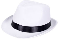 Costume Accessory Mafia Boss Hat White One Size