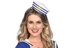 Costume Accessory Headband with Navy Sailor Cap One Size