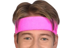 Costume Accessory 80's Headband with Sweatbands Pink 3 Pieces One Size