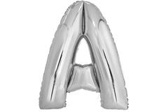 Large Letter A Silver Foil Balloon N34 Packaged 86 cm x 67 c