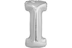 Large Letter I Silver Foil Balloon N34 Packaged 84 cm x 40 c