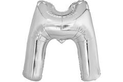 Large Letter M Silver Foil Balloon N34 Packaged 83 cm x 69 c