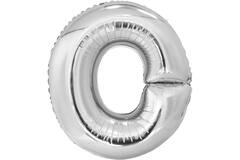 Large Letter O Silver Foil Balloon N34 Packaged 78 cm x 69 c