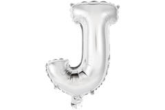 Mini Letter J Silver Foil Balloon N16 Packaged 33 cm x 25 cm