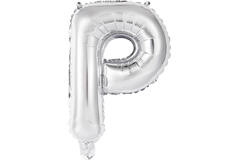 Mini Letter P Silver Foil Balloon N16 Packaged 35 cm x 24 cm