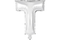 Mini Letter T Silver Foil Balloon N16 Packaged 34 cm x 27 cm
