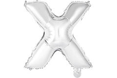 Mini Letter X Silver Foil Balloon N16 Packaged 35 cm x 33 cm