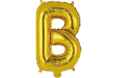 Mini Letter B Gold Foil Balloon N16 Packaged 34 cm x 22 cm