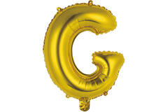 Mini Letter G Gold Foil Balloon N16 Packaged 34 cm x 28 cm