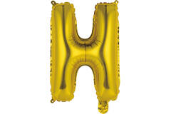 Mini Letter H Gold Foil Balloon N16 Packaged 37 cm x 24 cm