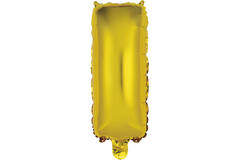 Mini Letter I Gold Foil Balloon N16 Packaged 33 cm x 14 cm