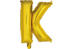 Mini Letter K Gold Foil Balloon N16 Packaged 36 cm x 27 cm