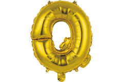 Mini Letter Q Gold Foil Balloon N16 Packaged 35 cm x 29 cm