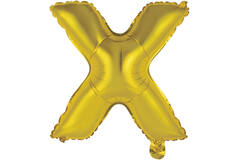 Mini Letter X Gold Foil Balloon N16 Packaged 35 cm x 33 cm