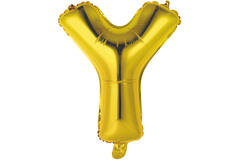 Mini Letter Y Gold Foil Balloon N16 Packaged 34 cm x 29 cm