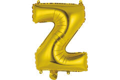 Mini Letter Z Gold Foil Balloon N16 Packaged 32 cm x 26 cm