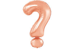 Large Letter ? Rose Gold Foil Balloon N34 Packaged 89 cm x 53 cm