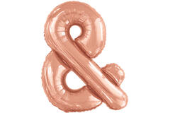 Large Letter & Rose Gold Foil Balloon N34 Packaged 86 cm x 71 cm