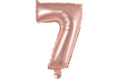 Mini Number 7 Rose Gold Foil Balloon N16 Packaged 35 cm x 24 cm