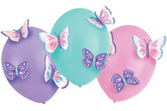 3 Latex Balloons Flutter with Paper Additions