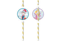 8 Drinking Straws Princess & Knight Paper