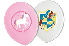 6 Latex Balloons Princess & Knight 27,5 cm/11'' 4C print