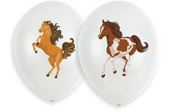 6 Latex Balloons Beautiful Horses 27cm/11", 4C print
