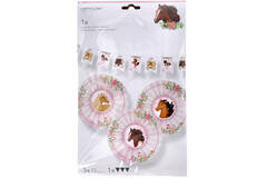 Decoration Kit (1 Banner and 3Fans/Fans) Beautiful Horses