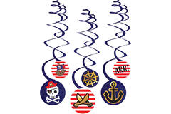 6 Swirl Decoration Pirates Map