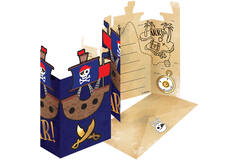 8 Invitations & Envelopes Pirates Map