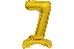 Mini Number 7 Gold Foil Balloon N16 Packaged 37 cm x 22 cm