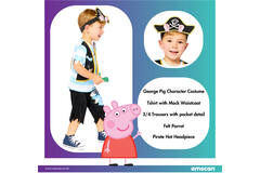 Baby Costume Peppa Pig George Pirate Age 1-2 Years