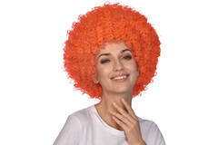 Costume Accessory Afro Wig Orange One Size