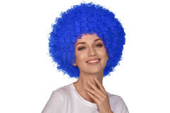 Costume Accessory Afro Wig Blue One Size