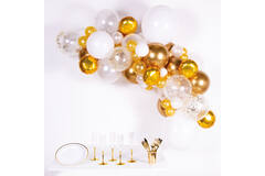 Latex Balloon Garland DIY White / Gold Assorted 4 m 66 Parts