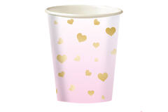 8 Cups 1st Birthday Pink Ombre Paper 250 ml
