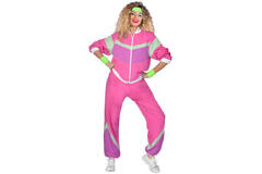 Costume 80's Joggersuit Pink XL