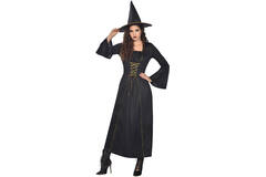 Womens Costume Black Witch Large