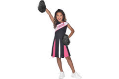 Childrens Costume Cheerleader Girl - Pink 3-4 Years