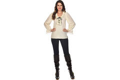 Womens Costume Pirate Blouse Extra Large