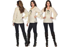 Womens Costume Pirate Blouse Extra Large