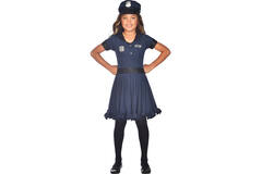Childrens Costume Police Girl Dress 8-10 Years
