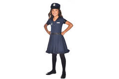 Childrens Costume Police Girl Dress 8-10 Years
