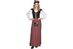 Womens Costume Scottish Lady Medium/Large