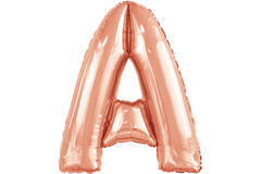 Large Letter A Rose Gold Foil Balloon N34 Packaged 86 cm x 67 cm