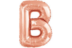 Large Letter B Rose Gold Foil Balloon N34 Packaged 84 cm x 59 cm