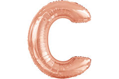 Large Letter C Rose Gold Foil Balloon N34 Packaged 84 cm x 69 cm