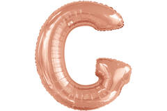 Large Letter G Rose Gold Foil Balloon N34 Packaged 84 cm x 74 cm
